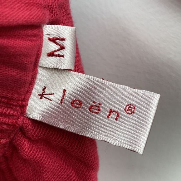 Kleen Thick Rumpled Cotton Lagenlook Multi Pink Button Down Tunic Maxi Skirt Set - Picture 11 of 11